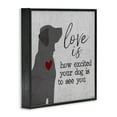 thumbnail image 3 of Stupell Industries Love is How Excited Your Dog is Quote Hearts Grey Red Framed Wall Art Design by Gigi Louise, 12" x 12", Black Framed, 3 of 5
