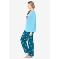 thumbnail image 3 of Dreams & Co. Plus Size Long Sleeve Knit PJ Set, 3 of 6