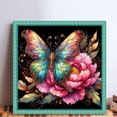 thumbnail image 2 of Hilo Algodón Ecológico Bordado Punto Cruz Mariposa Impreso 11CT 50x50cm, 2 of 9