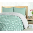 thumbnail image 5 of Ambesonne Floral Duvet Cover Sets, Clover Celtic, 2-King, Turquoise White, 5 of 7
