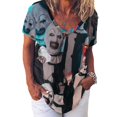 thumbnail image 3 of Terrifier Women's Shirt V-Neck Breathable Short-Sleeve T-Shirt Casual Fashion Tee Soft & Trendy Blouse 4XL, 3 of 8