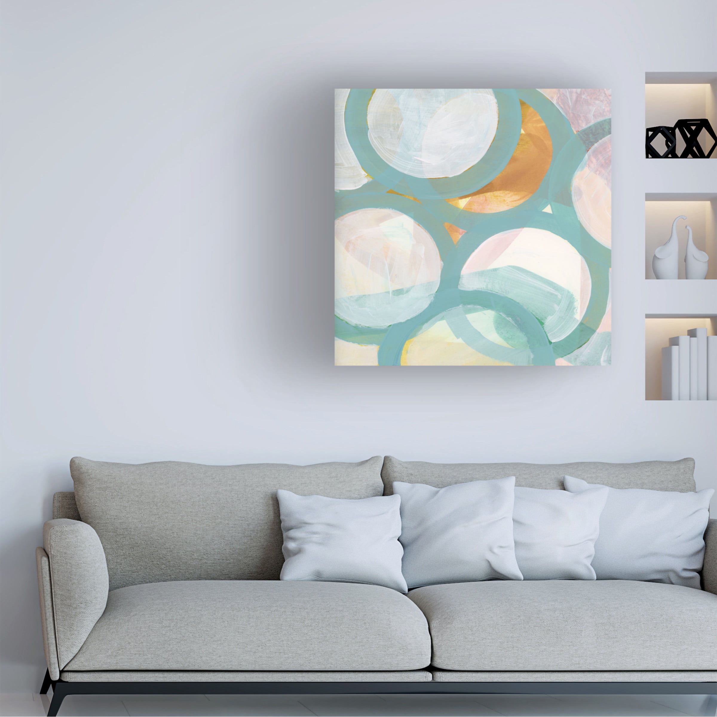 Cartissi 'Aqua Circles I' Canvas Art