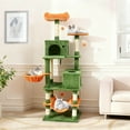 thumbnail image 2 of Gymax 66'' Tall Cat Tree w/2 Condos Sisal Scratching Posts Plush Perch Hammock Basket, 2 of 10
