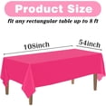 thumbnail image 3 of 12PCS Hot Pink Plastic Tablecloths 54 x 108 Inch, Disposable Table Cloths Rectangle Party Table Covers, 3 of 12