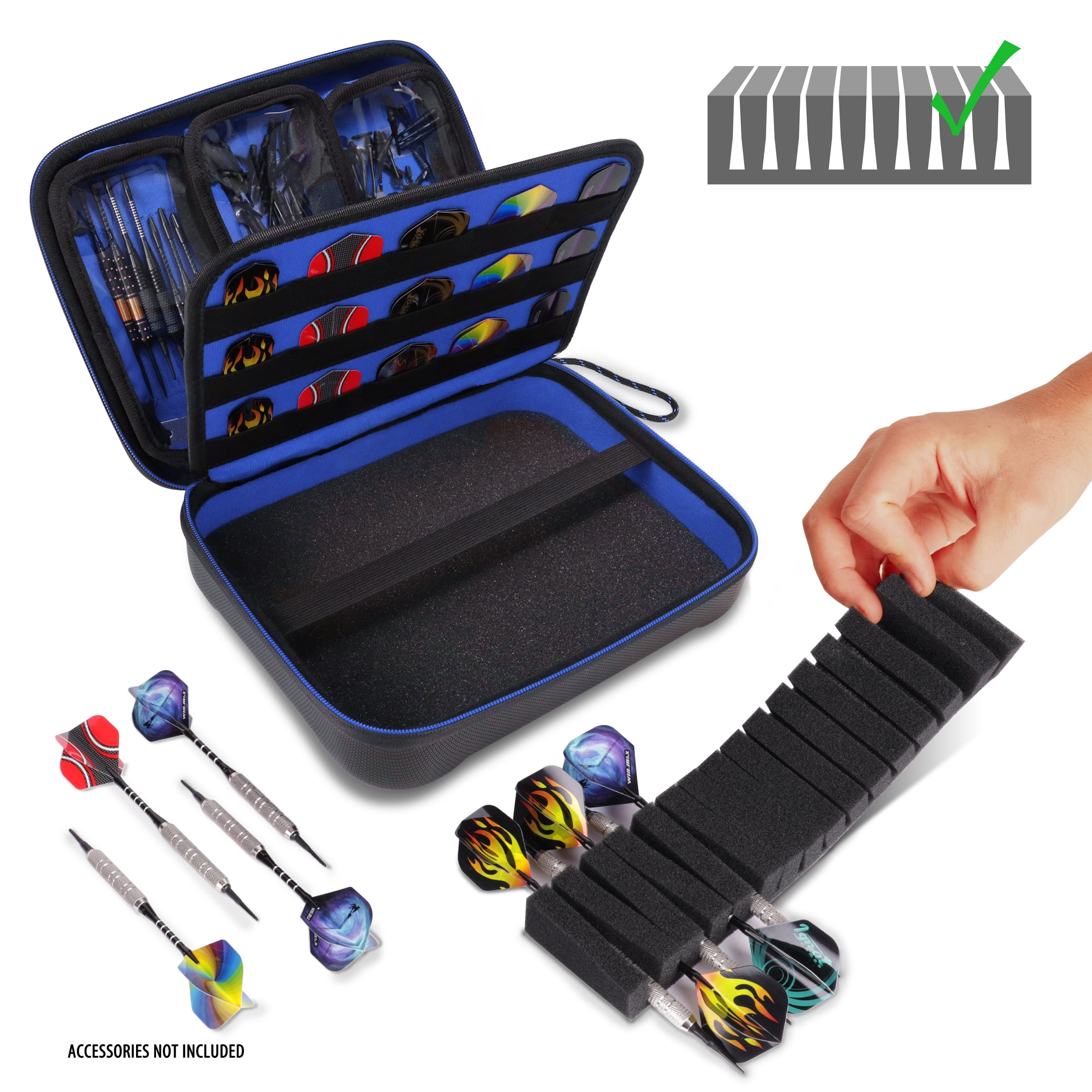 エッジスポーツ　EAMES DARTS SYSTEM CASE USA Gear XL Semi Hard Shell Dart Case - Dart Holder Room for