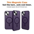 thumbnail image 7 of Allytechgroup iPhone 13 Case with Screen Protector, Compatible with Magsafe Transparent Matte Back Cover Anti-Scratch Drop Protective Phone Case for Apple iPhone 13, Purple, 7 of 7