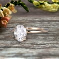 thumbnail image 4 of 1.00 carat Classic Oval Moissanite Diamond Solitaire Engagement Ring on 10k Rose Gold, 4 of 6