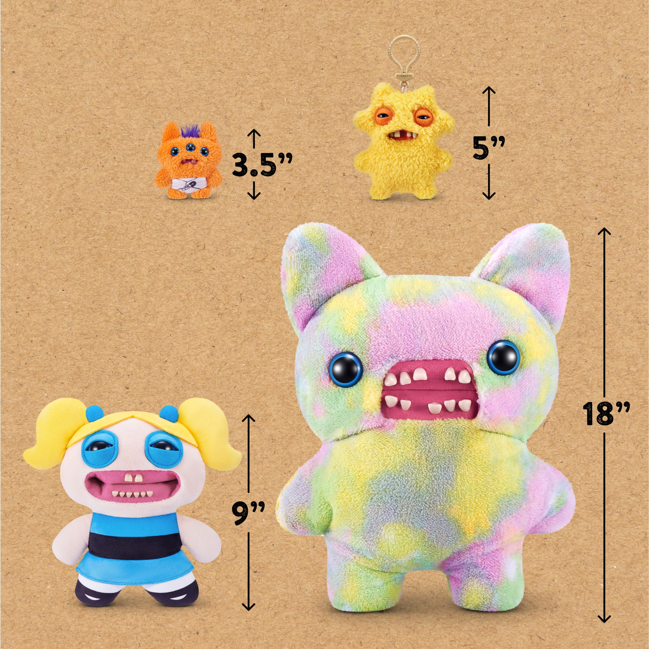 Fuggler Powerpuff Girls 9 inch (Bubbles), Funny Ugly Monster Soft