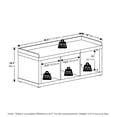 thumbnail image 3 of Furinno CUBICLE 3-Cube Storage Bench with Comfy Cushion in White, 3 of 6