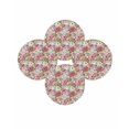 thumbnail image 7 of 13 Inch Round Placemats Set of 4, Pink Spring Floral Non Slip Heat Insulation PP Table Mats, Vintage Summer Botanical Washable Place Mats for Kitchen Dining Party Table Decor, 7 of 7
