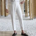 thumbnail image 4 of Pantalones de trabajo para hombre, trajes fluidos para oficina, pantalones holgados drapeados para hombre, ropa barata, ofertas, reseñas coreanas, muchos vestidos de verano 2024, primavera, 4 of 5
