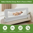 thumbnail image 5 of VIKUA  46in Baby Bed Rail,  Swing Down  Bed Rail for Toddlers,for, Twin, Full, Bed Guard Rail for Toddlers, Grey, 5 of 7