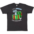thumbnail image 3 of Inktastic I Want a Dinosaur for Christmas in Green and Red Gift Box T-Shirt, 3 of 5