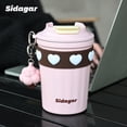 thumbnail image 6 of Sidagar 12 oz Stainless Steel Insulated Travel Coffee Mug, Leak-Resistant Lid, Light Pink, 6 of 9