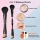 thumbnail image 2 of Travel Makeup Brushes with Case, 4 in 1 Makeup Brush Set, Powder Brush, Foundation/Blush Brush, Eyeshadow Brush, Concealer Brush, Double Ended Makeup, 2 of 4
