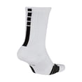 thumbnail image 3 of Nike Elite Crew Basketball Socks Color: White/Black/Black Size: S, 3 of 5