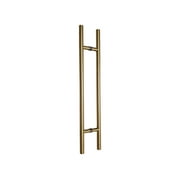 Door Pull Handle Round ‘H’ Type – 48” PVD Gold