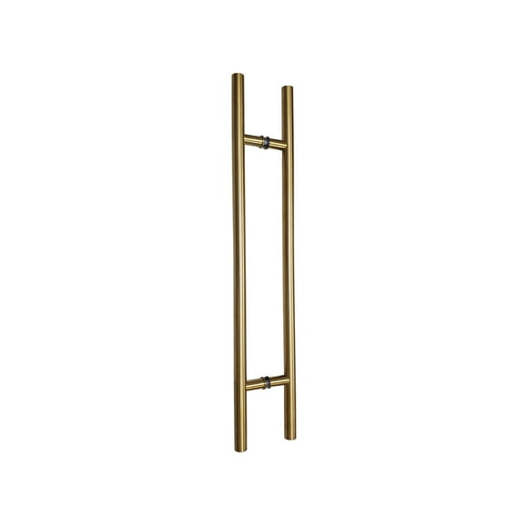 48″ Door Pull Handle Back-to-Back Round ‘H’ Ladder Style – Stainless Steel 304 Grade – Black Matte, Satin Brushed, PVD Gold Finish – Entry Front Shower Glass Wood Fiberglass Metal Doors