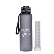Nutri Fit Plus 32oz Hydration Water Bottle with Infuser, Motivational Bottle for Everyday use & BPA-Free - Aqua