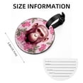 thumbnail image 5 of Pink Monkey Gorilla 2pcs PU Leather Round Bag Tags Suitcase Handbag Tags with Privacy Cover and Name ID Tag for Travel Luggage, Handbags, Backpacks, School Bags, 5 of 6