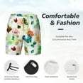 thumbnail image 5 of Balery Floral Vintage Mens Swim Trunks Swim Shorts for Men Quick Dry Inseam Beach Shorts with Compression Liner Pocket-Large, 5 of 9