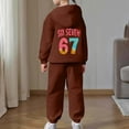 thumbnail image 6 of Girls Sweatsuit Casual Outfit Fashionable Print Hoodie and Pants Two Piece Comfy Playwear, 6 of 7