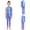 Blue, variant on Girls Metallic Dance Unitard One Shoulder Long Sleeve Bodysuit Sparkly One Piece Full Body Leotard Red 6