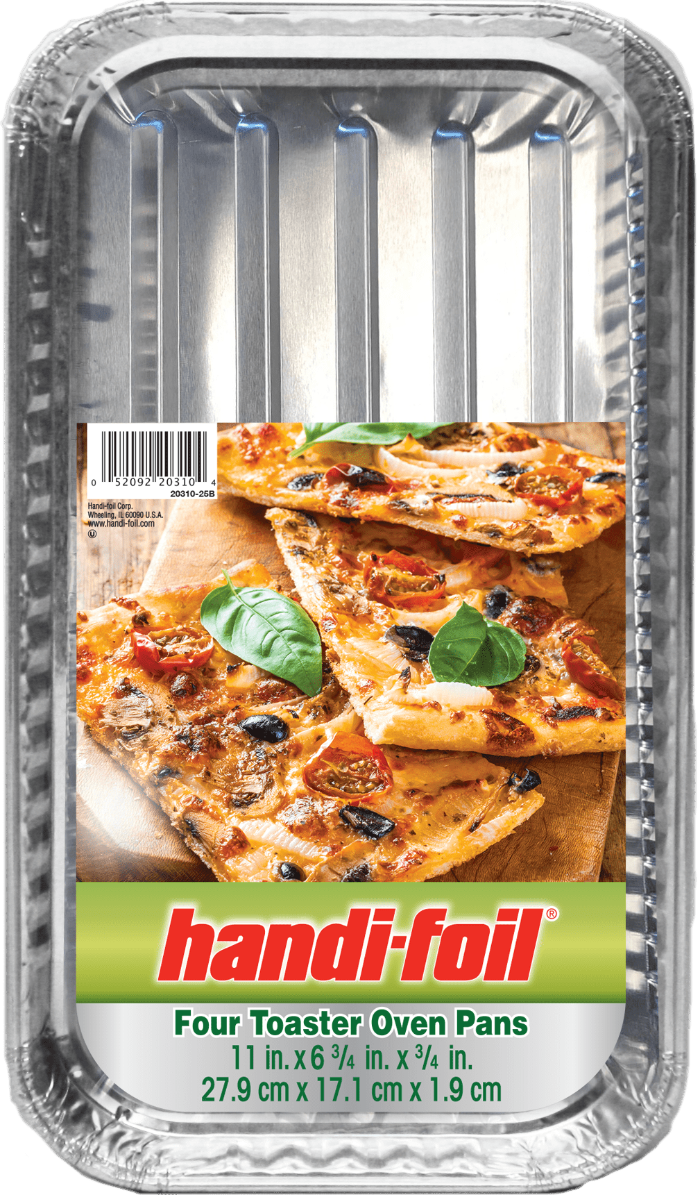 (3 pack) Handi-Foil 11" x 6.75" Aluminum Toaster Oven Tray Pan, 4 Count