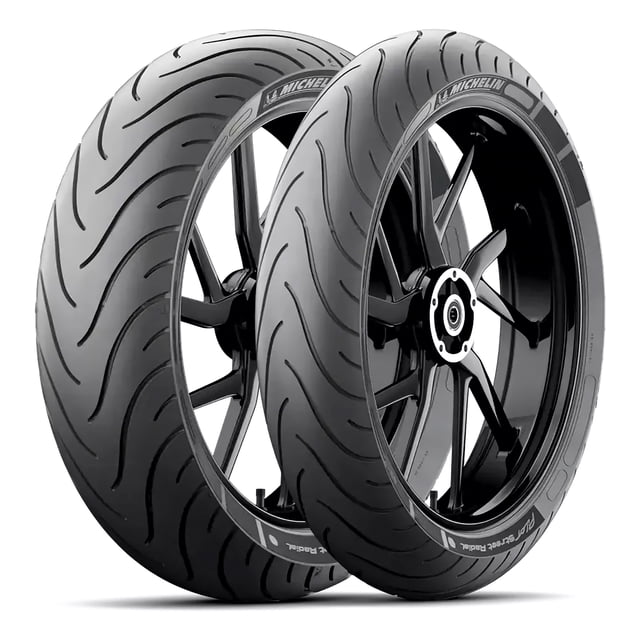 Llantas De Moto Michelin Pilot Street Radial 180/55zr-17 73w + 120/70zr-17 58w Uso Sin Cámara