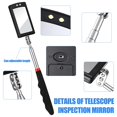thumbnail image 4 of 4 Pieces Telescoping Inspection Mirror Telescoping LED Lighted Flexible Inspection Mirror Round Mirror Square Mirror Inspection Tool for Checking Observing Vehicle Small Part (Elegant Style), 4 of 5