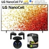 LG 65NANO90UPA 65 Inch HDR 4K UHD Smart NanoCell LED TV Bundle with Premium 2 Year Extended Protection Plan and LG TONE Free HBS-FN6 True Wireless Earbuds Bluetooth Meridian Audio w/ UVnano Case