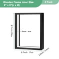 thumbnail image 3 of 2-Pack Dried Flower Frame, 6 x 8 Inch Double Acrylic Wooden Dried Flower Photo Floating Frame [Black], 3 of 7
