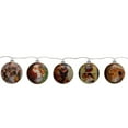 thumbnail image 3 of Northlight Norman Rockwell Prints Glass Christmas Disc Lights - 5.75' Clear Wire - 5ct, 3 of 3