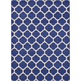 thumbnail image 1 of Unique Loom 3121503 Moroccan Lattice Area Rug, 8 x 11 Feet, Navy Blue/Beige, 1 of 2