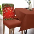thumbnail image 2 of Chair Covers for Dining Room Set of 6,Christmas Trees Xmas Balls Snowflakes on Red Stretch Seat Protector Removable Washable Chairs Slipcovers for Kitchen Banquet Wedding Hotel,Winter Pine Leaf, 2 of 6