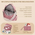 thumbnail image 3 of Backpack Purse for Women, PU Leather Backpack Purse, Waterproof Anti-Theft Women Backpack, Fashion Multi-Pocket Shoulder Bag Handbag With Clutch（Pink）, 3 of 7