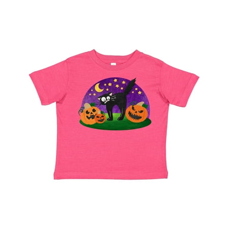 

Inktastic Halloween Pumpkins and Scared Black Cat Gift Toddler Boy or Toddler Girl T-Shirt