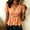 #118-Orange, variant on Womens Short Sleeve Tops Slim Fit V Neck Wrap Belted Peplum Solid Soft Blouse for Summer Daily Gift
