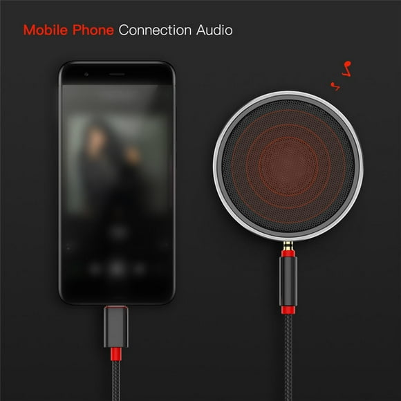 Klonfd Adaptateur Audio Type C vers 35 mm, Nylon Tissé, Audio aux, Écouteurs Audio pour Voiture, Noir