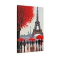 thumbnail image 5 of Paris Eiffel Tower Crowd With Red Umbrella France Canvas Artwork Breathtaking French City for Home Decor Ready to Hang, 5 of 18