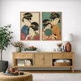 thumbnail image 2 of Framed Canvas Print Japanese Women Portrait Wall Art Set of 2 Japandi Decorative for Living Room Bedroom - 24"x36"x2 NATURAL, 2 of 8