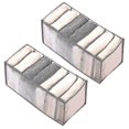 thumbnail image 1 of 2pcs Jeans Storage Cabinet Closet Closet Clothes Box Box Drawer (36x25x20 Gray), 1 of 5