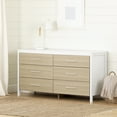 thumbnail image 1 of South Shore Munich 6-Drawer Dresser for Child, in White and Soft Elm, 1 of 13