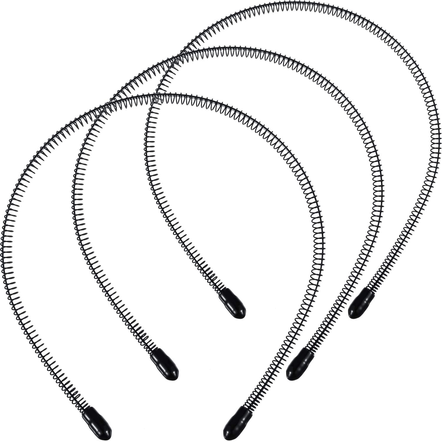 3 Pack Unisex Hair Band Metal Headband Black Head Band Spring Wavy Nonslip  Men Women Sports Fashion Headwear (Small Spring) - Walmart.com