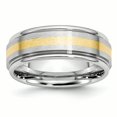 thumbnail image 1 of Cobalt 14k Gold Inlay Satin and Polished 8mm Band Size 10, 1 of 6