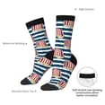 thumbnail image 4 of Bingfone Compression Socks for Women and Men Long Socks for Running Athletic Cycling Nurse- Popcorn, 4 of 6