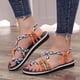 thumbnail image 4 of Sandalias con punta abierta para mujer a la moda, zapatillas con nudo, zapatos planos romanos para la playa Wmkox8yii  FOPL191, 4 of 6