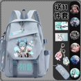 thumbnail image 1 of Mochila escolar para niños de 3 a 6 grados de Hatsune Miku, mochila creativa de gran capacidad con dibujos animados, linda y reductora de carga para niñas y estudiantes, 1 of 2