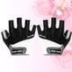 thumbnail image 3 of 1 par de guantes de ciclismo transpirables y antideslizantes, de medio dedo, talla XL (negros)., 3 of 5