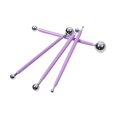 thumbnail image 4 of Abbracc 4 Pcs Outils de Pointillage pour Stylet Boule Argile Sculpture Deux Extrémités violet, 4 of 9